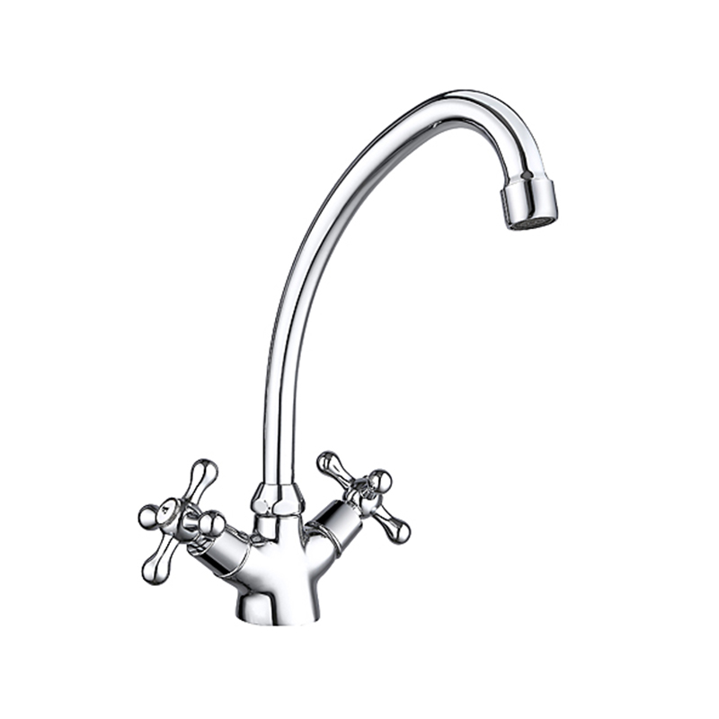 Double-Handle Hot And Cold Water Faucet
