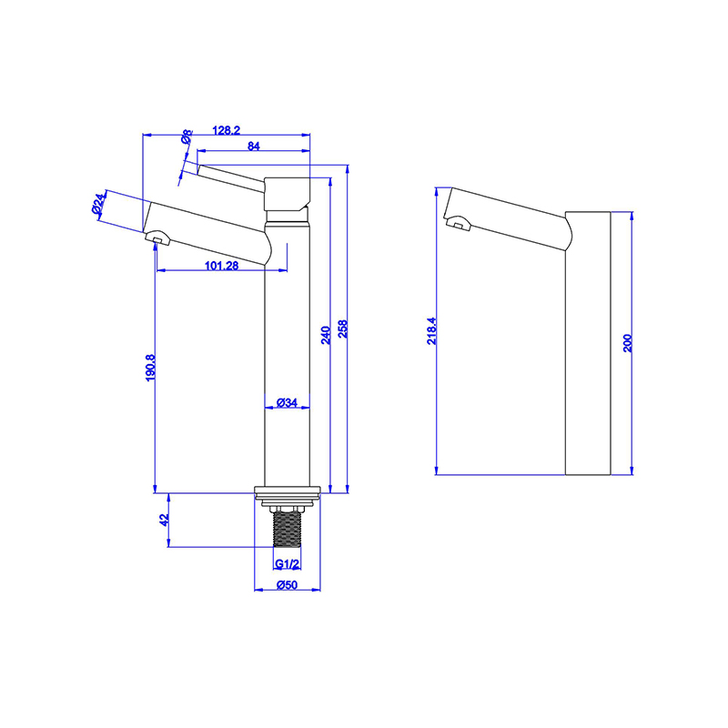 Single-Handle Cold Water Basin Faucet