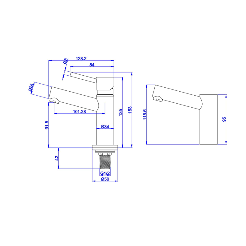 Single-Handle Cold Water Basin Faucet