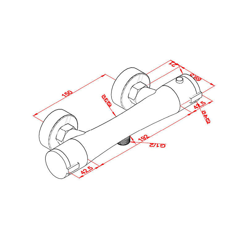 Thermostatic Shower Column Faucet