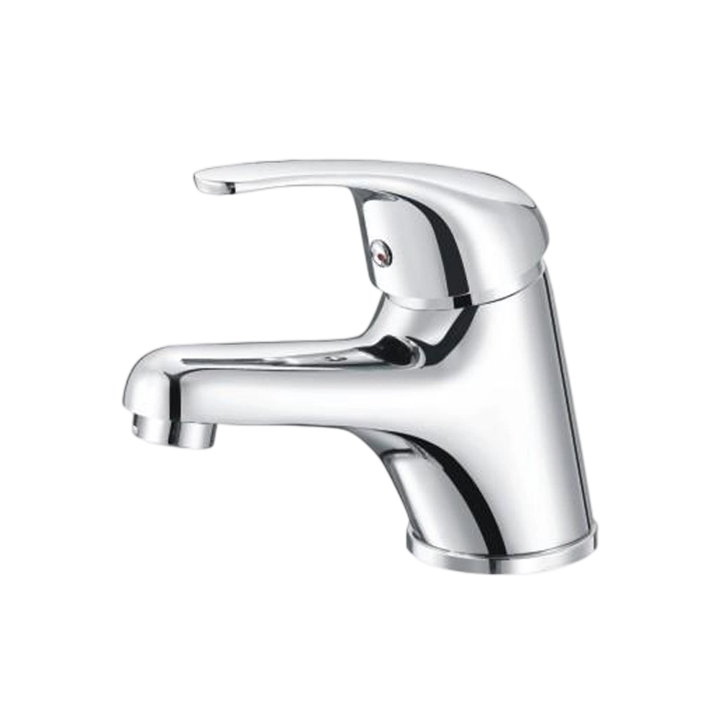 Streamlined And Compact Chrome-Plated Washbasin Faucet