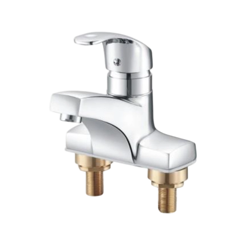 Heavy-Duty Solid Double-Hole Washbasin Faucet