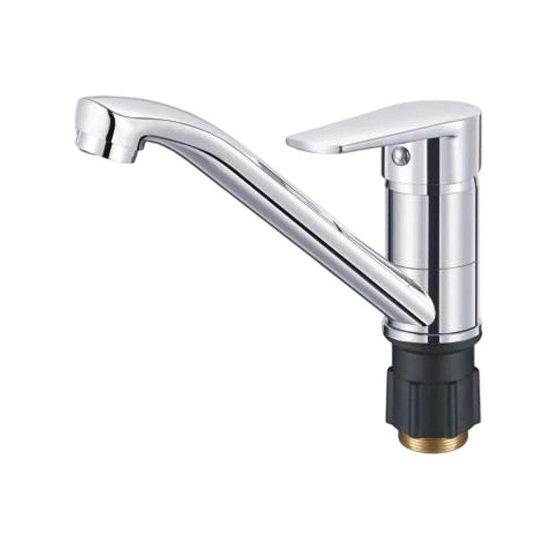 High-Arc Rotating Vertical Kitchen Faucet With Mounting Base