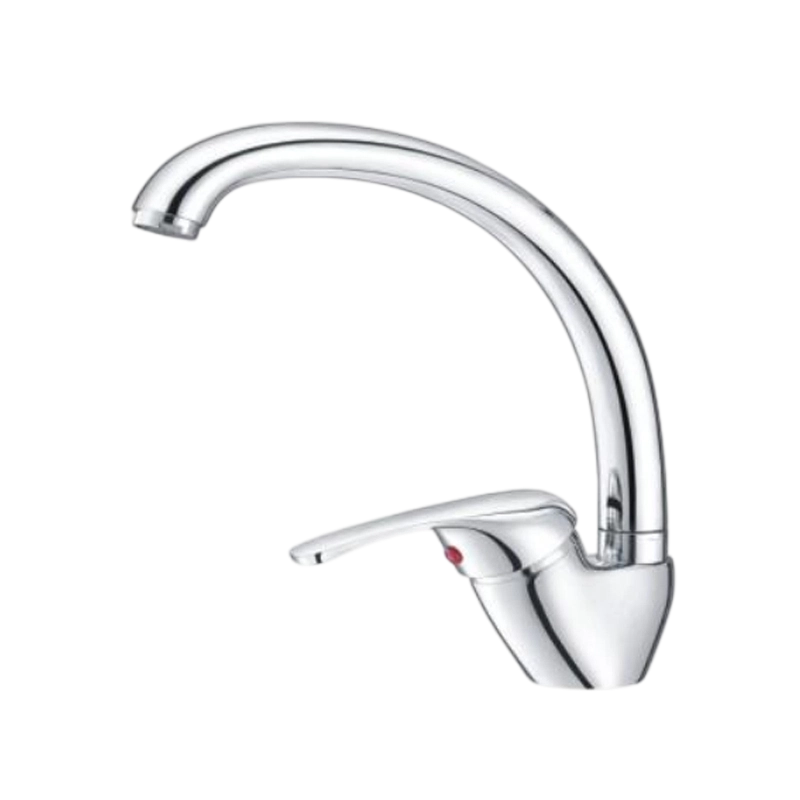 High Gooseneck Spout Vertical Kitchen Faucet