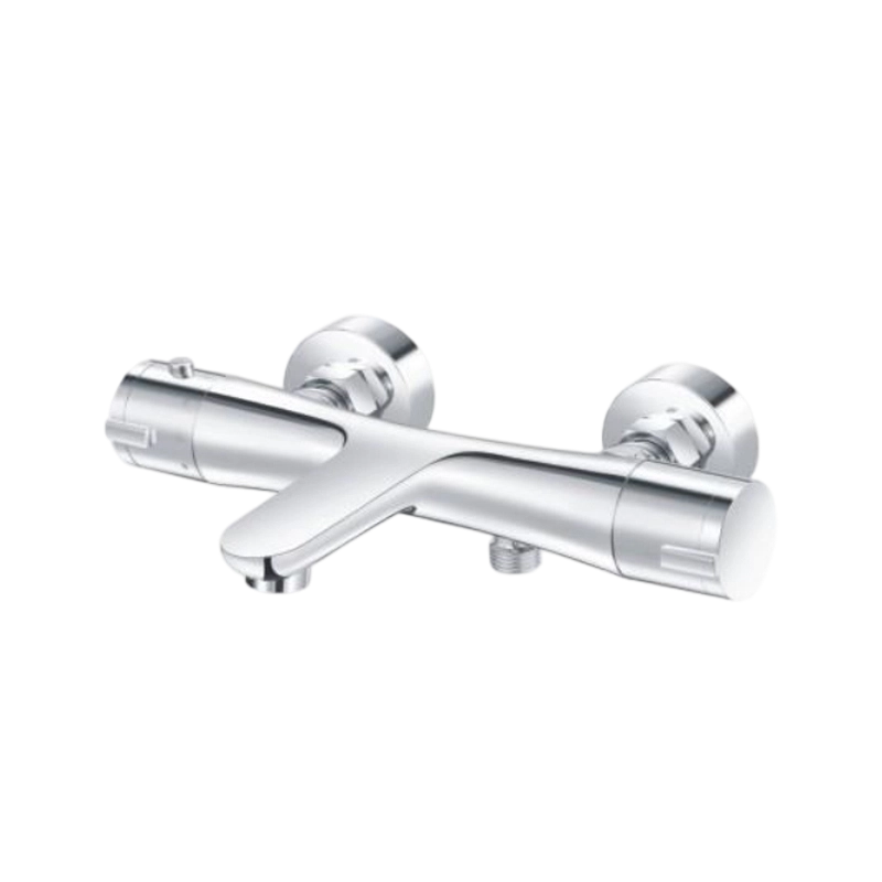 Cross-Shaped Heavy-Duty Thermostatic Bathtub Faucet