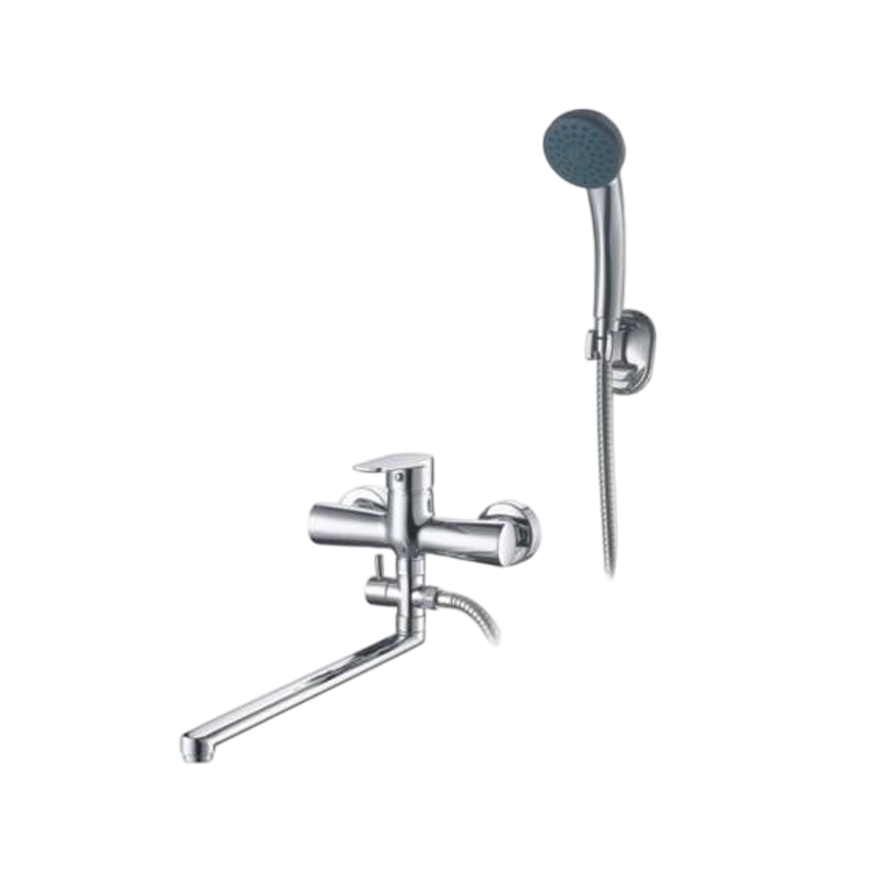 Dual-Function Bathtub Faucet With Shower Hook