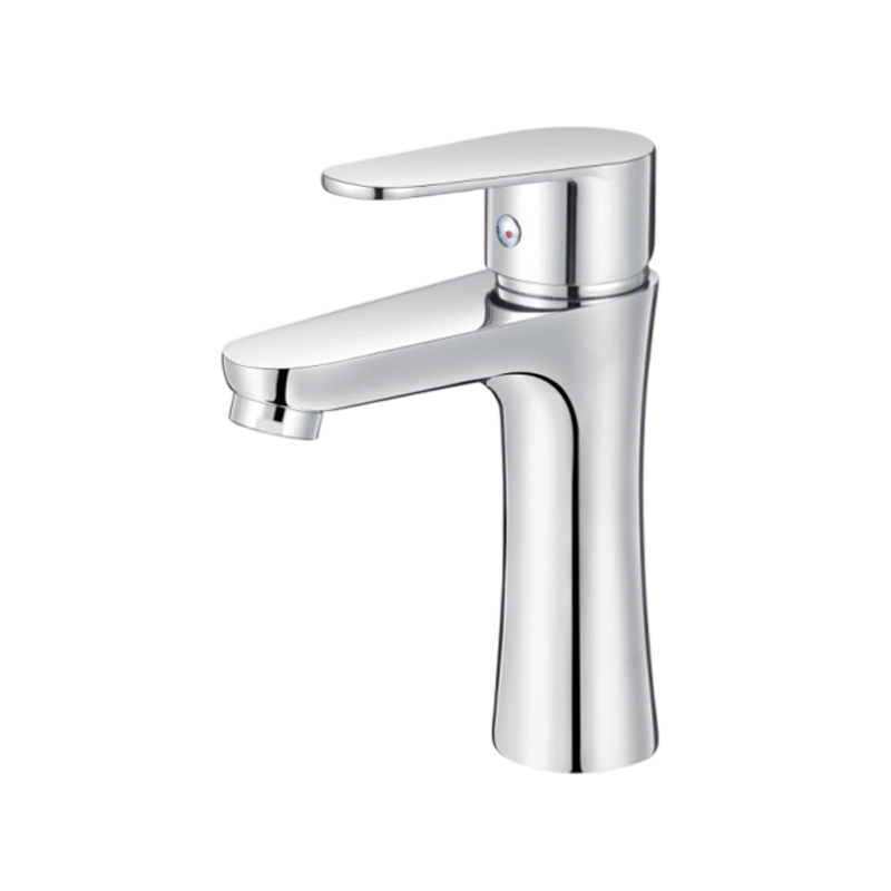 Streamlined Single-Handle Washbasin Faucet
