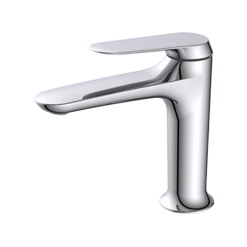 Single-Handle Streamlined Brass Mixed Basin Faucet