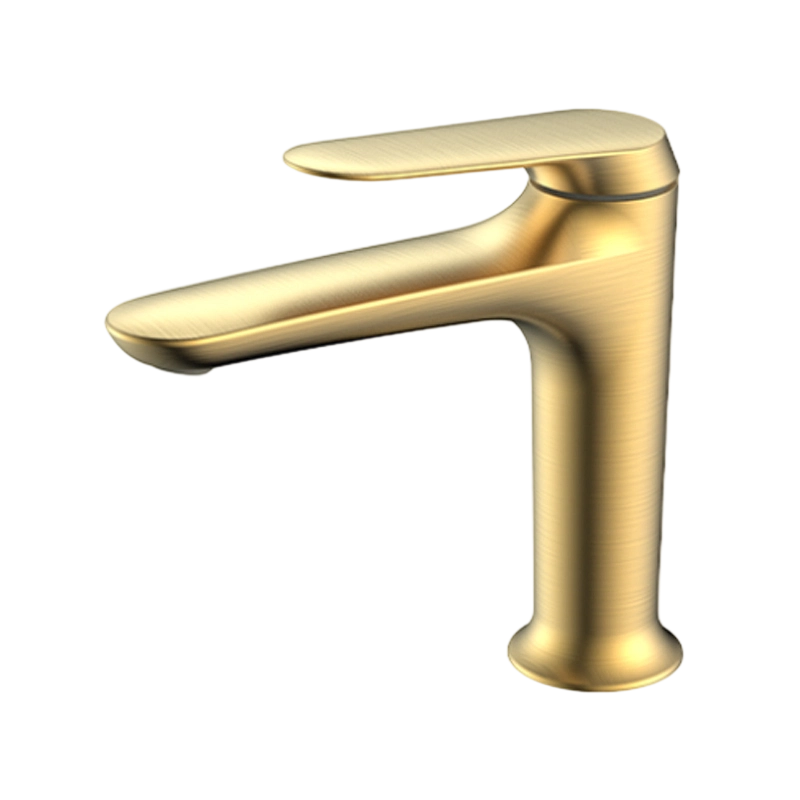 Single-Handle Streamlined Brass Mixed Basin Faucet