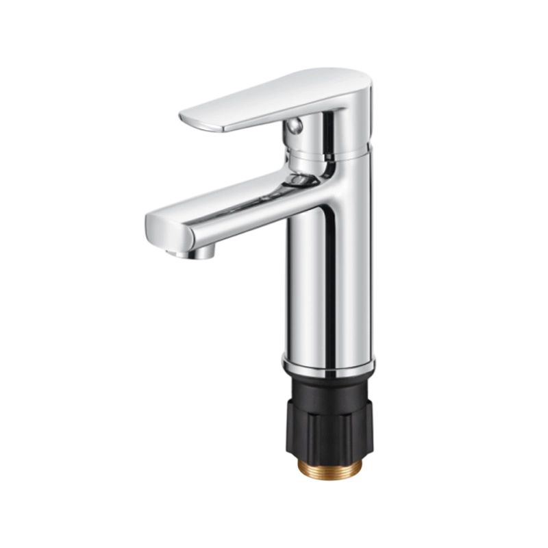 Single-Handle Streamlined Brass Mixed Basin Faucet