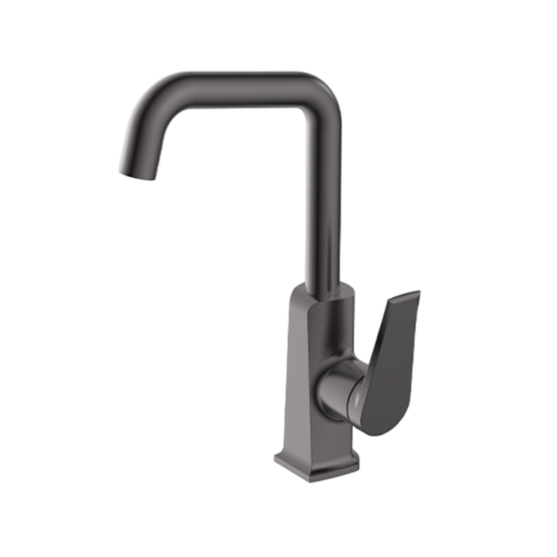 Countertop High-Curve Brass Basin Faucet