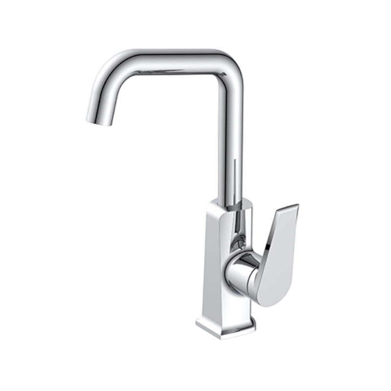 High-Curve Stainless Steel Countertop Basin Faucet