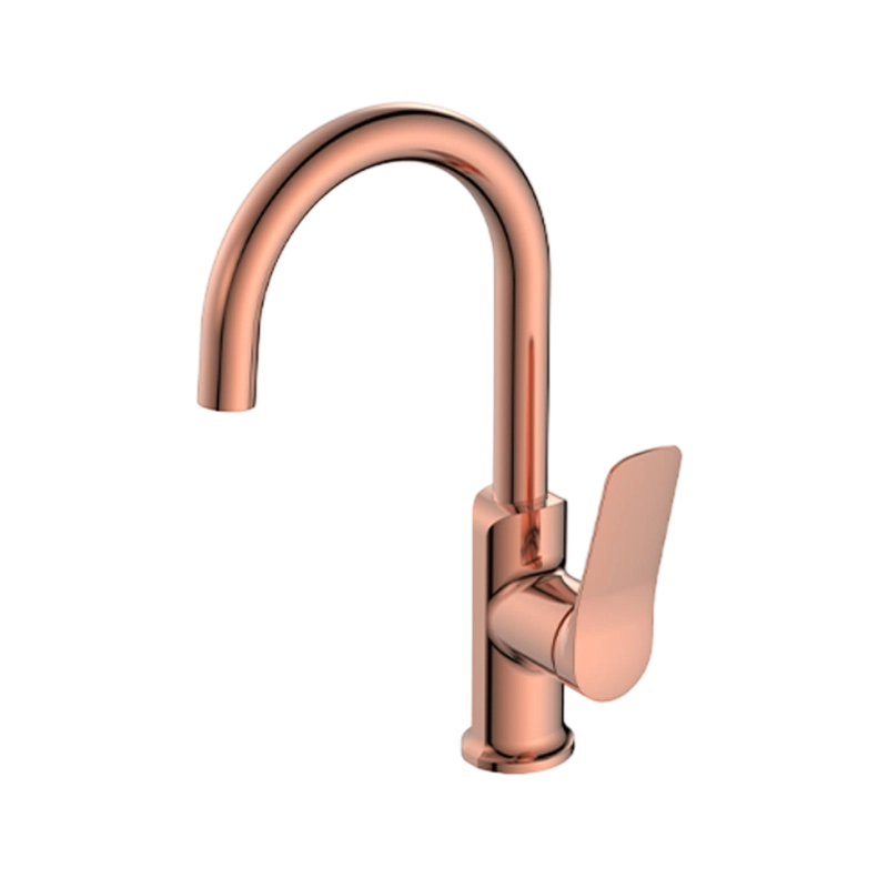 Countertop High-Curve Brass Basin Faucet