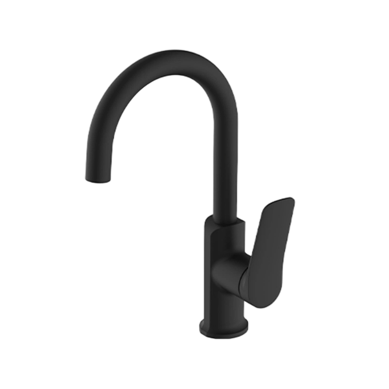 Countertop High-Curve Brass Basin Faucet