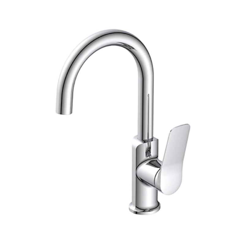 Countertop High-Curve Brass Basin Faucet